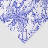 Papier Mousseline Baleine à bosse Bleue Et Blanche (Détail)