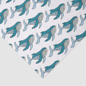Papier Mousseline Baleine bleue mignonne enfants motif (Détail)