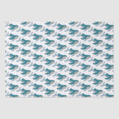 Papier Mousseline Baleine bleue mignonne enfants motif (Recto)