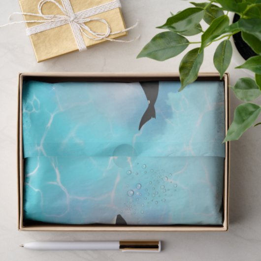 Papier Mousseline Baleine tueuse (Cadeau)