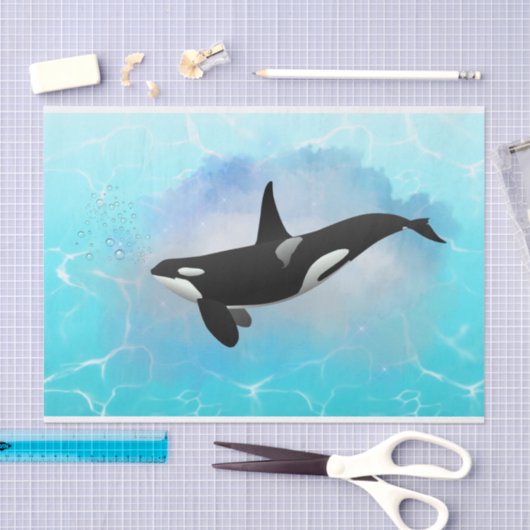 Papier Mousseline Baleine tueuse (Artisanat)