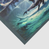 Papier Mousseline Baleine tueuse (Orca) dans le monde sous-marin gla (Détail)