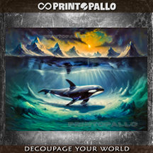 Baleine tueuse (Orca) dans le monde sous-marin gla