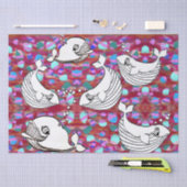 Papier Mousseline baleines à bosse (Artisanat)