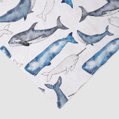 Papier Mousseline Baleines d'eau (Détail)