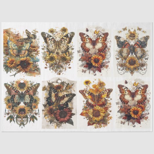 Papier Mousseline Balises Papillon (Recto)