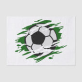 Papier Mousseline Balle de football déchirée (Recto)