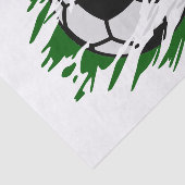 Papier Mousseline Balle de football déchirée (Détail)