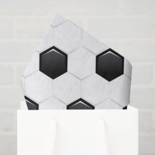 Papier Mousseline Balle de football noir blanc cadeaux de sport
