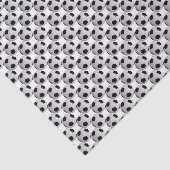 Papier Mousseline Balle de football noir et blanc (Détail)