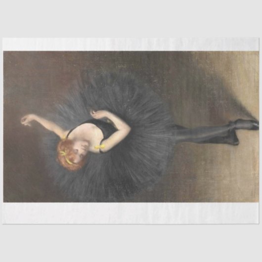 Papier Mousseline Ballerina dans le papier de découpage noir (Recto)