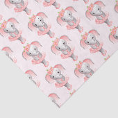 Papier Mousseline Ballerina Motif bleu rose et gris (Détail)