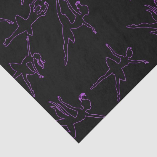 Papier Mousseline Ballerina Outlines Black Tissue Paper (Détail)