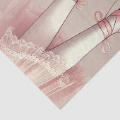 Papier Mousseline Ballerina rose orteils pointus fête d'anniversaire (Détail)