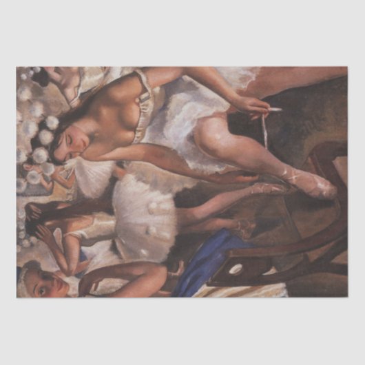 Papier Mousseline Ballerinas dans la salle à manger (par Serebriakov (Recto)