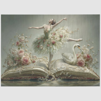 Papier Mousseline Ballerine Il était une fois avec Cygne