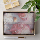 Papier Mousseline Balles de Noël Tourbillonne à blanc Découpage rose (Cadeau)