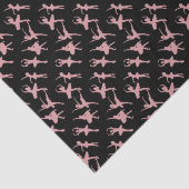 Papier Mousseline Ballet Dancers Ballerina Pattern Black (Détail)