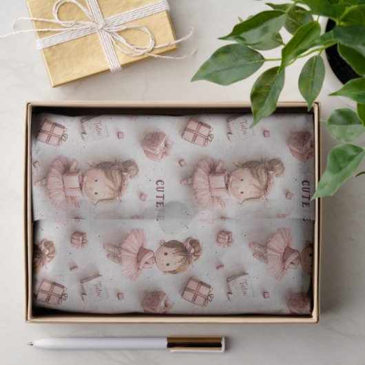 Papier Mousseline Ballet Party in Blush and Ballet Pink (Cadeau)