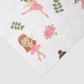 Papier Mousseline Ballet Pink Ballerinas Motif dansant (Détail)