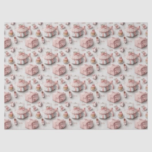 Papier Mousseline Ballet Slippers and Tutus in Soft Pink Elegance (Recto)