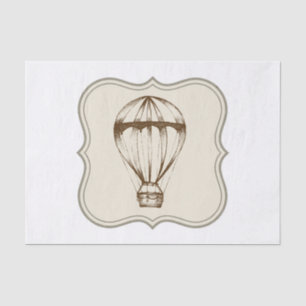 Papier Mousseline Ballon à air chaud vintage de Steampunk