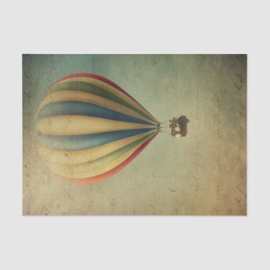 Papier Mousseline Ballon vintage à air chaud (Recto)