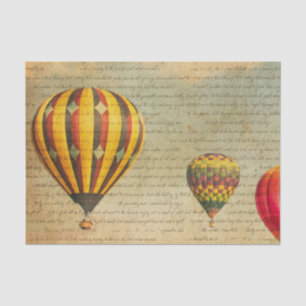 Papier Mousseline Ballon vintage à air chaud