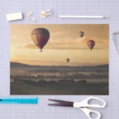 Papier Mousseline Ballons à air chaud dans le ciel doré (Artisanat)