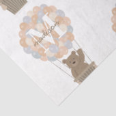 Papier Mousseline Ballons à air chaud de l'ours mou Monogramme Neutr (Détail)