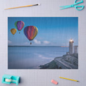 Papier Mousseline Ballons à air chaud Ocean Lighthouse Decoupage (Artisanat)