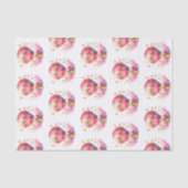 Papier Mousseline Ballons à air chaud rose et or (Recto)