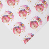 Papier Mousseline Ballons à air chaud rose et or (Détail)