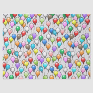 Papier Mousseline Ballons Colorés