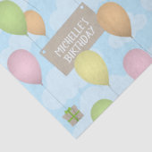 Papier Mousseline Ballons colorés Anniversaire Motif Tissu Papier (Détail)