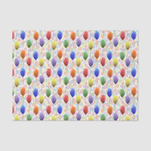 Papier Mousseline Ballons de fête (Recto)