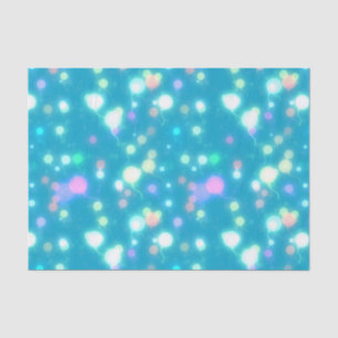 Papier Mousseline Ballons de Fête Brillants Bleus