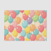 Papier Mousseline Ballons de fête de différentes couleurs (Recto)