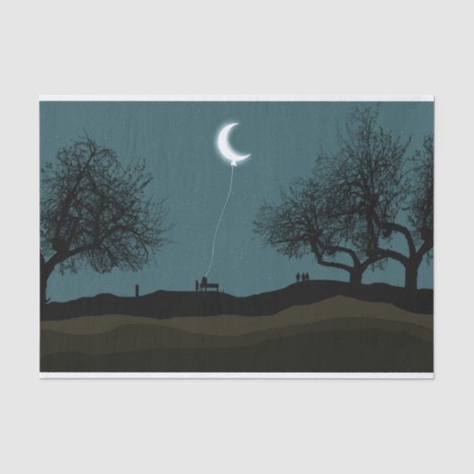 Papier Mousseline Ballons de lune (Recto)