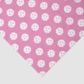 Papier Mousseline Ballons de Pickleball Motif rose blanc (Détail)