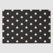 Papier Mousseline Ballons d'or noir rose (Recto)