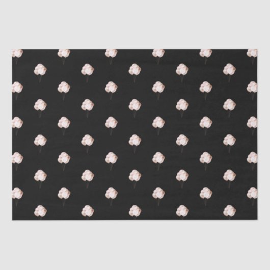 Papier Mousseline Ballons d'or noir rose (Recto)