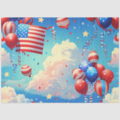 Papier Mousseline Ballons et Étoiles (Recto)