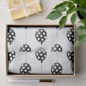 Papier Mousseline Ballons noirs et blancs Anniversaire (Cadeau)