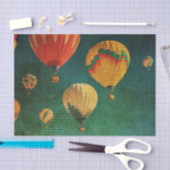 Papier Mousseline Ballons vintages à air chaud (Artisanat)