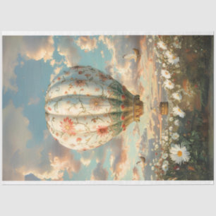Papier Mousseline Balloon Whimsical Hot Air Daisées Dénoupage