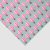 Papier Mousseline Ballotte à air chaud rose Paris Tissu à thème papi (Détail)