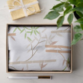 Papier Mousseline Bambou Foliage Oriental Feuilles de verdure (Cadeau)