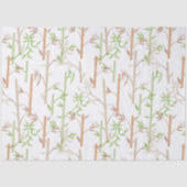 Papier Mousseline Bambou Foliage Oriental Feuilles de verdure (Recto)