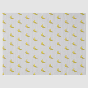 Papier Mousseline Banane motif sur gris